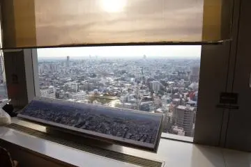 The initial view once you reach the 26th floor