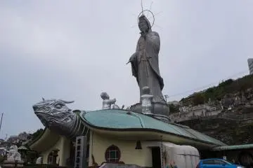 The Goddess of Kannon towering over the area