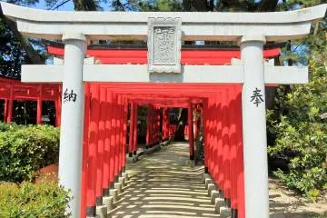 A shrine within the garden