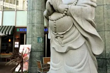 Statue on a street corner