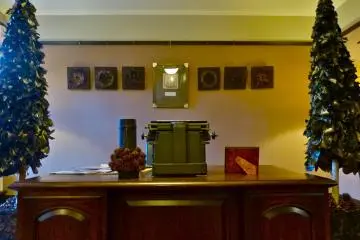 Bertram’s typewriter on his working desk