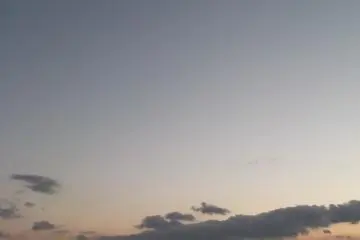 The moon is out