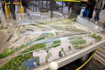 A diorama of the museum itself
