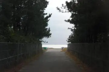 The narrow entrance to the wide sea