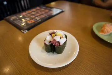 Very chewy octopus with a delicious sauce