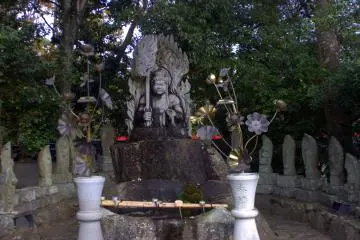 A statue of the garden diety, Fudo Myo