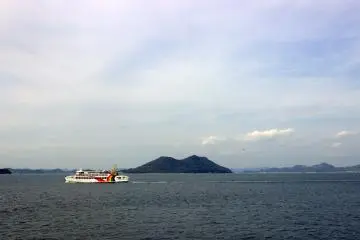 The ferry to Shodoshima going in front of Ogijima