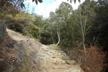 At the beginning of the trail