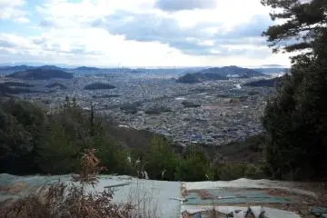 View halfway up the mountain