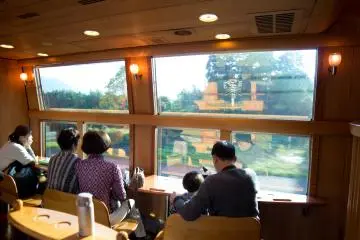 Le wagon dédié à l'observation du paysage