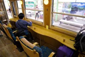 The viewing bench and chair seats
