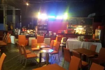 The bar and restaurant