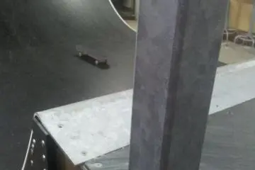 Half pipe and skate park downstairs