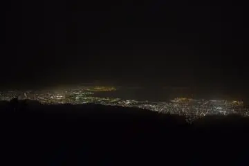 The night view is a bit far from the Garden Terrace