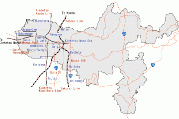 Map of Nara city