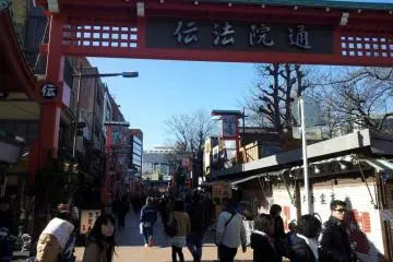 Pass under the 伝法院通 ("Denboin-dori") sign and you'll see the shop on the right (Photo: KWHedlund)