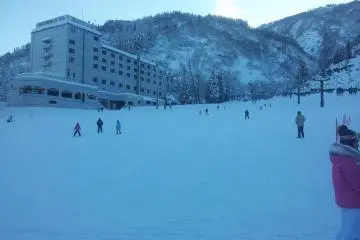 The ski only family slope at the bottom is one of the easiest in the area.