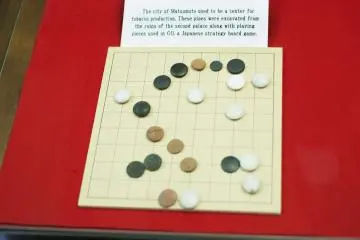 Pieces from a Japanese strategy board game