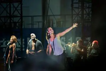 Singer-songwriter Alicia Keys performs at the 2008 Summer Sonic Festival at QVC Marine Field