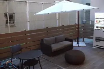 The little outdoor terrace