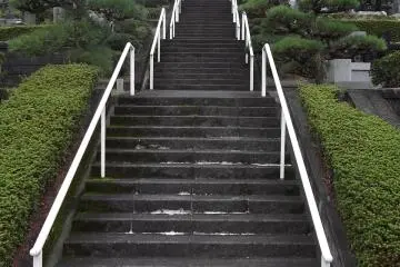 The steps up to the Kannon statue