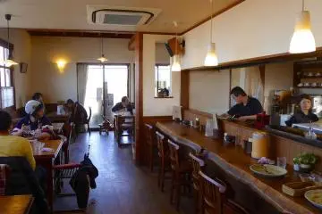 A wood-clad, cozy interior