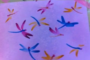 My dragonfly screen print in the making