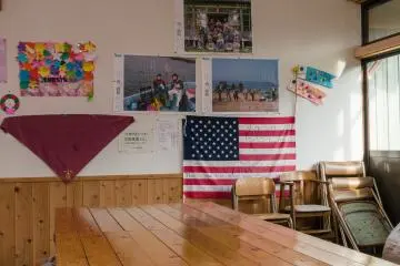A l'intérieur de l'auberge Sansankan. Des étudiants d'UCLA ont séjourné ici.