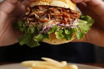 Grab a pulled pork or barbecue burger 