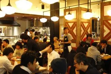 The interior is well lit and great for a group