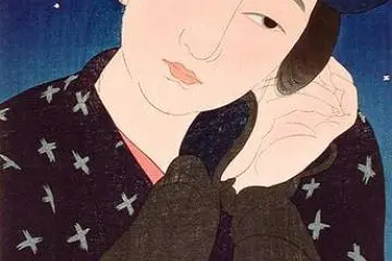 Girl of Oshima from the Twelve Styles of New Beauty series is a stunning example of Shin Hanga, delicate, romantic and dreamy (Photo: <a href="http://www.flickr.com/photos/asianartsandiego/5147002507/sizes/z/in/photostream/" target="_blank" rel="noreferrer noopener nofollow">Asian Curator at The San Diego Museum of Art</a>)