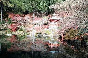 อาคารเบ็นเท็นโดะ (Benten-dō) เป็นจุดที่ถูกถ่ายรูปมากที่สุดภายในวัดไดโกะจิ 