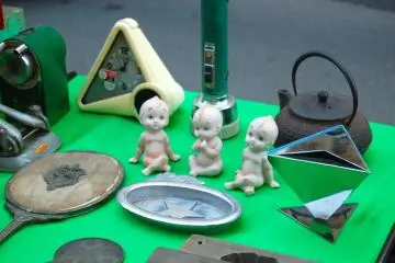 Antique dolls, mod clock and various items (Photo: Carrie Jacobs )