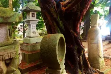The shrine has a whimsical atmosphere that contrasts against the intensity of the museum