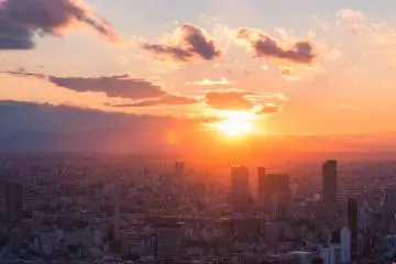 Sunset as seen from the Roppongi Hills Mori Tower