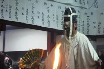 Human or deity-the Noh fans would know exactly what is being shown on stage