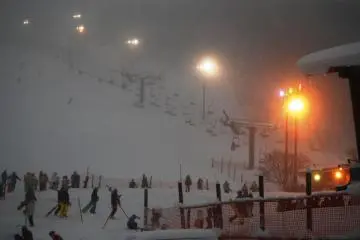 Night skiing is popular at Zao Ski Resort
