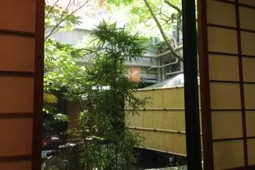 <p>Beautiful courtyard garden at Kitchen Kanra</p>