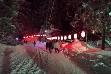 The way to the Sedo shrine near the Namahage festival