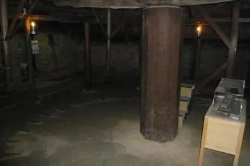 Underneath the rotating stage