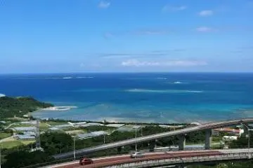 Runners enjoy beautiful view from Nirai Kanai Bridge