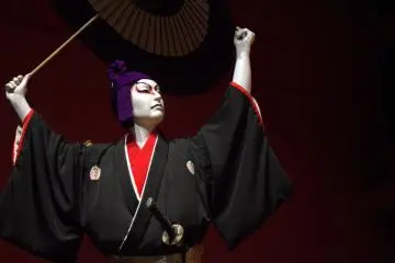 The volunteer guides can tell you the story of this particular kabuki play