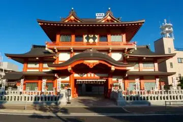 A colorful local shrine near Himeji Castle