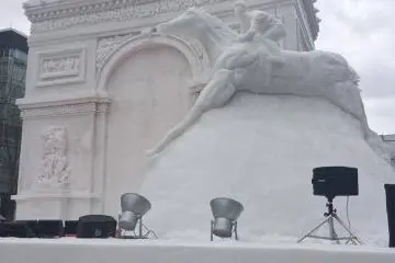Towering over you and completely made of snow!