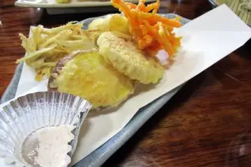 Tempura vegetables—delicious!