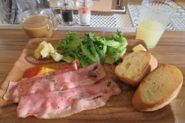 Breakfast at the hotel restaurant