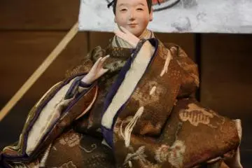 One of the many dolls on display