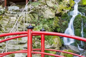Head up the waterfall to the cave's entrance