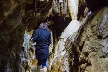 The chilly water doesn't get deeper than your knees on the "Narrow Winding Path"