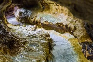 The cave of slippery twists and turns
